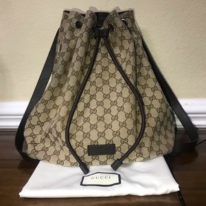 NWOT 🤎GG Guccissima Canvas Drawstring Backpack🤎